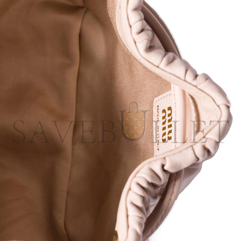 MIU MIU MATELASSÉ NAPPA LEATHER POUCH 5ND022 01 (16*14*7.5cm)